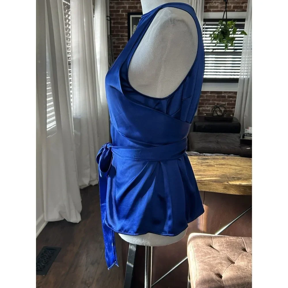 Ted Baker London NWT Women's MIKELLE Self Tie Halter Cam Dark Blue Size 2 $198 - Picture 6 of 11